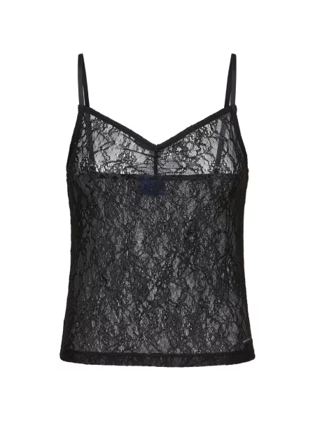 Maiou Karl Lagerfeld Jeans din dantelă negru