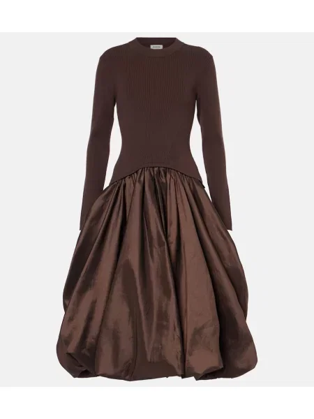 Rochie midi Simkhai până la genunchi de costum maro