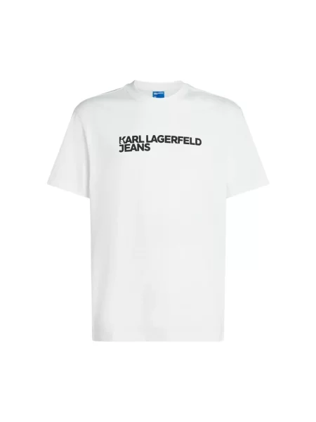 Karl Lagerfeld Jeans t-shirt z nadrukiem biały