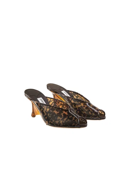 Klapki mules Jimmy Choo brązowe