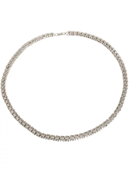 Colier Urban Classics Accessoires cu strasuri transparente argintiu