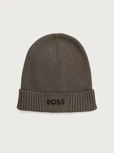 BOSS Green căciulă pentru bărbați cu amestec de lână Asic_Beanie-X verde