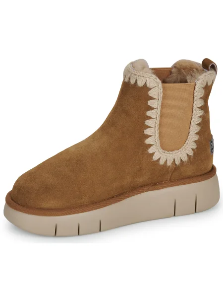 Botine chelsea Mou din piele de căprioară maro