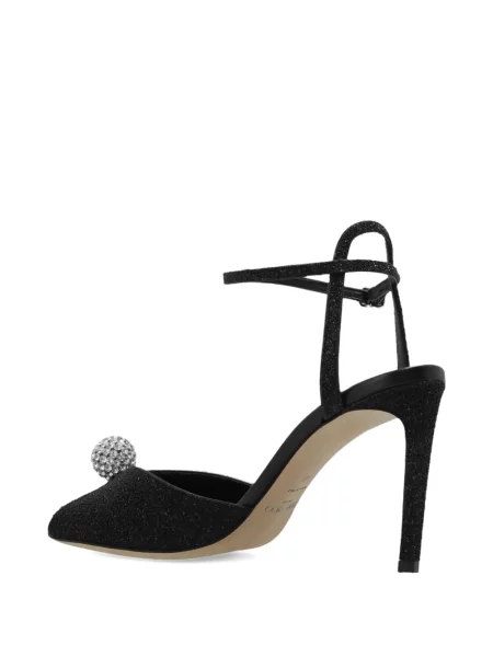 Sandale Jimmy Choo de cristal negru