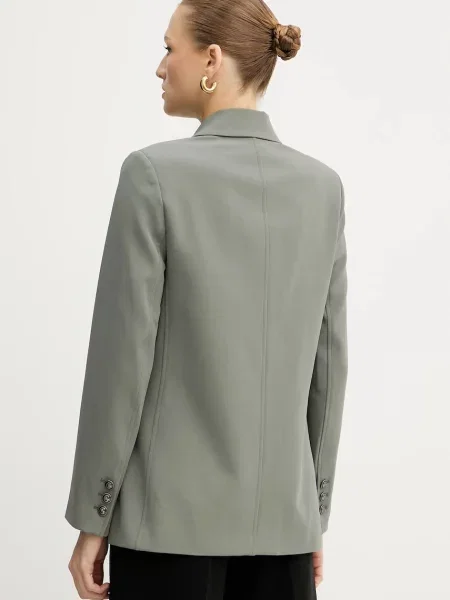 Однотонный двубортный пиджак Guess серый