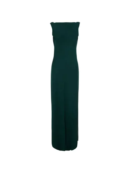 Rochie maxi Antonelli fără mâneci verde