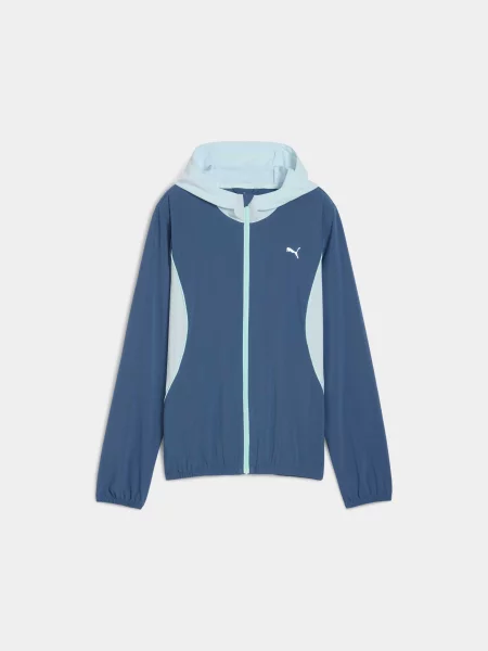 Демісезонна куртка PUMA Run Velocity Woven Jacket W комбінований верх синій