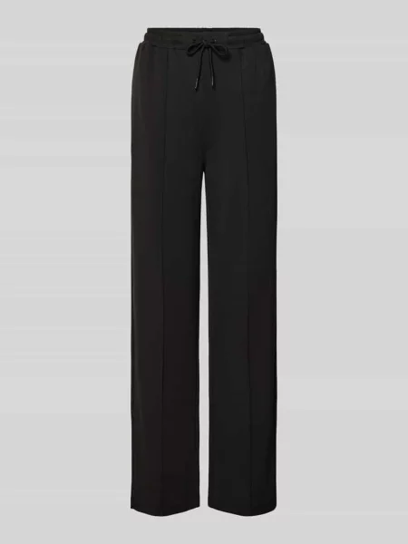 Spodnie dresowe ze szwami podłużnymi i elastycznym pasem Scotch & Soda czarne