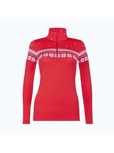 Termo mikina Newland Hilde Half red/white bílá