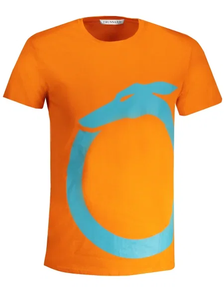 Tricou Trussardi scurt portocaliu