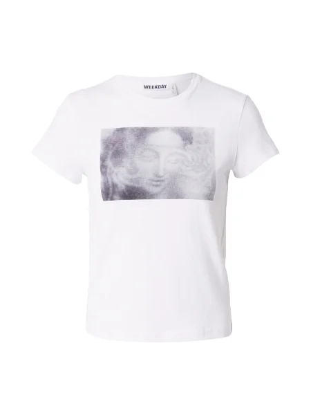 WEEKDAY Tricou mov vânătă alb