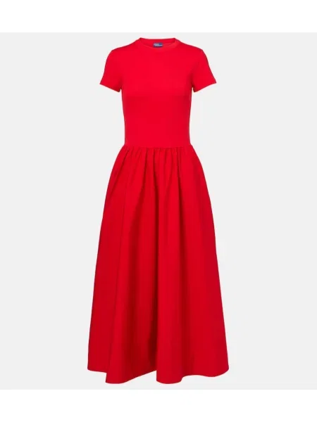 Sukienka koszulowa Polo Ralph Lauren garniturowa czerwona