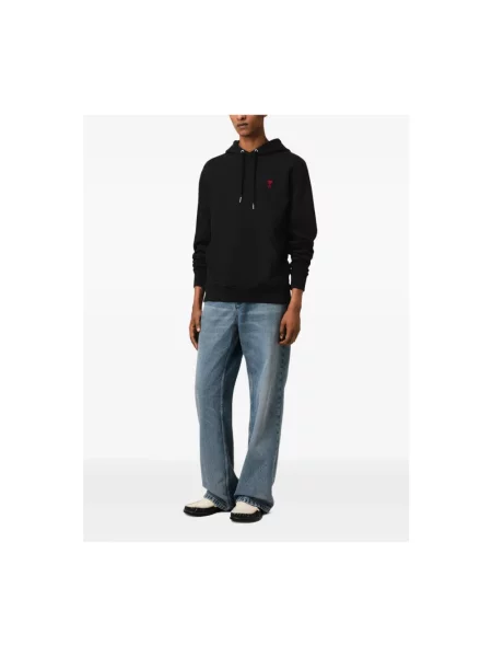 Bluza z kapturem Ami Paris czarna