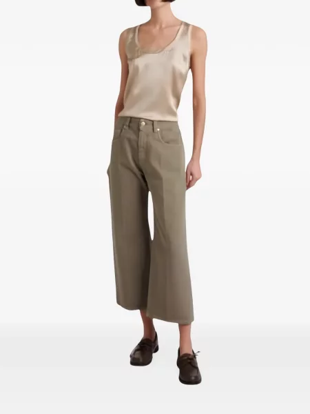 Decupat pantaloni Brunello Cucinelli verde
