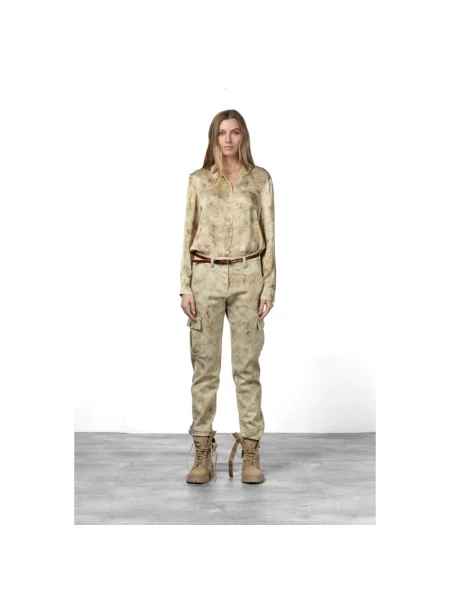 Lniane spodnie cargo Mason's