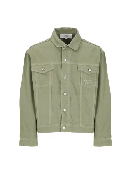 Kurtka Maison Kitsune z logo zielona