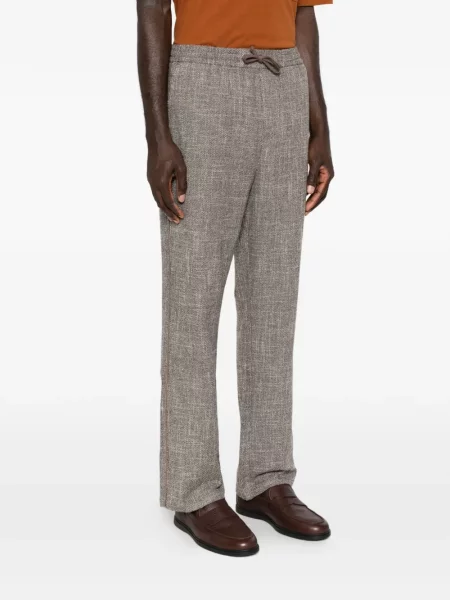 Pantaloni Ché cu cordon maro