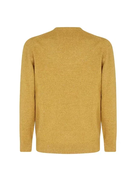 Sweter Barbour wełniany żółty