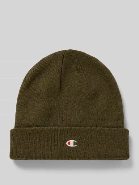 Czapka beanie z detalem z logo Champion zielona