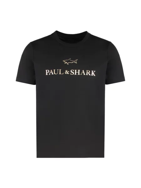 Koszulka Paul & Shark z logo czarna