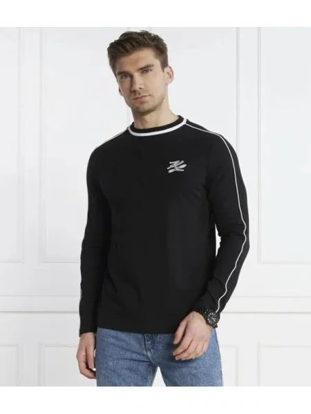 Tricou mânecă lungă Karl Lagerfeld negru