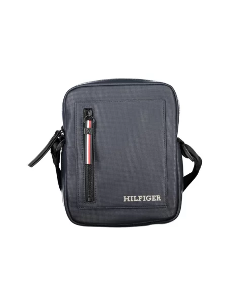 Lniana torba crossbody Tommy Hilfiger w miejskim stylu niebieska