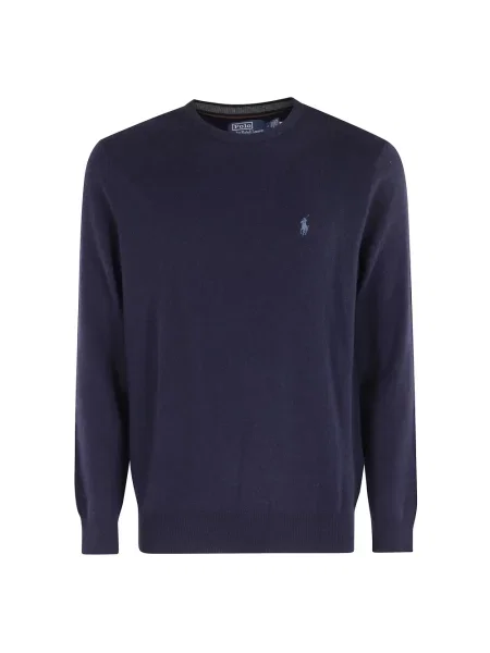 Sweter Polo Ralph Lauren wełniany niebieski