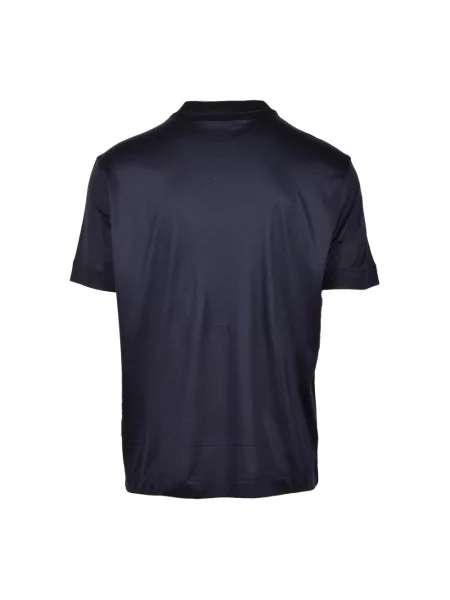 Koszulka Emporio Armani z lyocellu niebieska