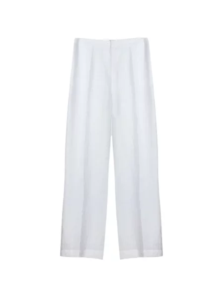 Lniane spodnie Purotatto białe