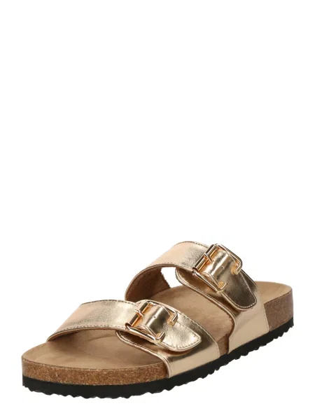 Natikači ONLY Shoes Pu Strap Buckle zlata