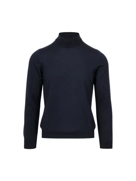 Sweter z golfem Gran Sasso wełniany niebieski