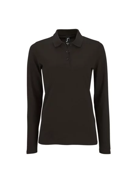 Koszulka Polo Z Długim Rękawem Perfect Pique czarna