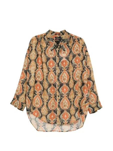 Cămașă R13 cu model paisley negru