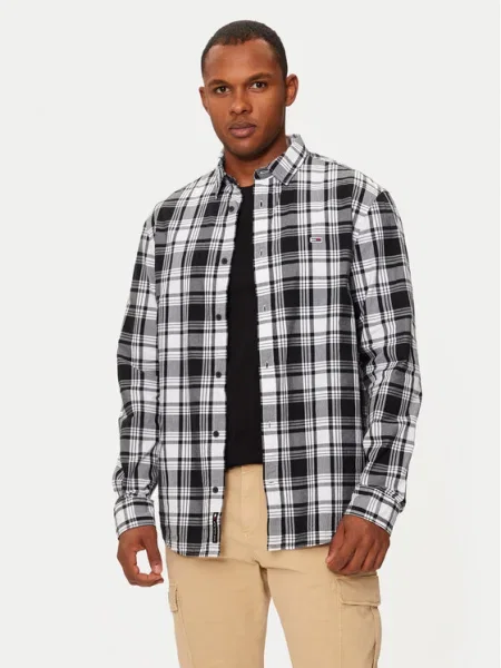 Tommy Jeans Риза Сив черно