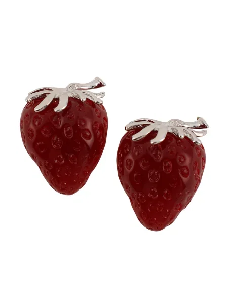 SOHI Uhani Chaya / srebrna rdeča