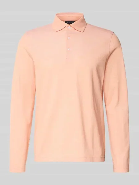 Koszulka polo o kroju regular fit z listwą guzikową Maerz Muenchen pomarańczowe