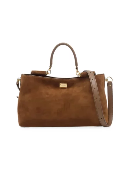 Torebka Dolce And Gabbana skórzana brązowa