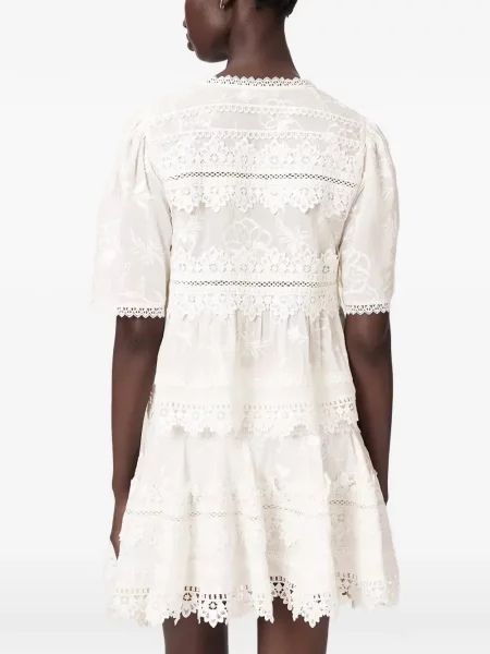 Scurt top Allsaints cu broderie alb