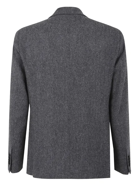 Geacă Tagliatore cu model herringbone gri