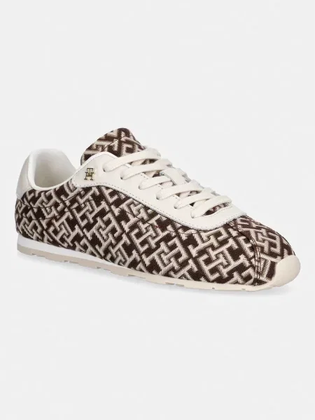 Tommy Hilfiger BELLA MONOGRAM SNEAKER sneakersy brązowe