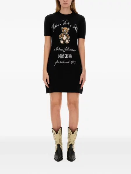 Rochie mini Moschino teddy negru