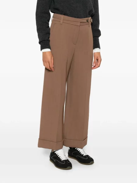 Pantaloni Brunello Cucinelli de lână maro