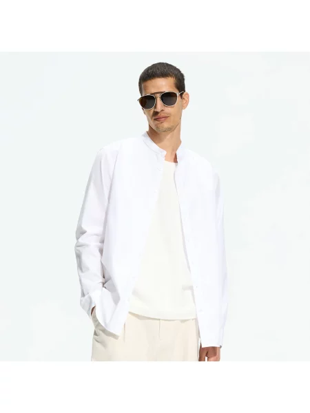 Reserved Košile slim fit z egyptské bavlny bílá