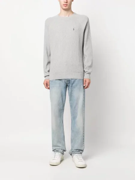Fleecové běžecké polotričko Polo Ralph Lauren s potiskem červené