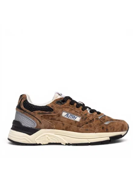 Sneakersy Autry brązowe