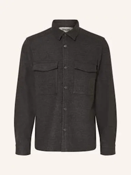 Drykorn Flanelová Svrchní Košile Gunray tmavě šedá