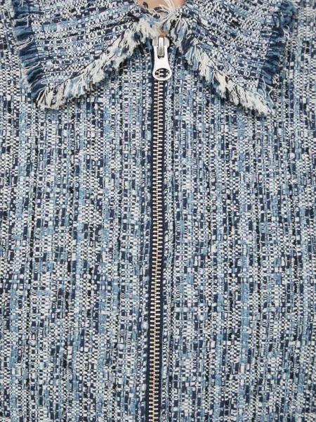 Geacă Samsøe Samsøe din tweed albastru