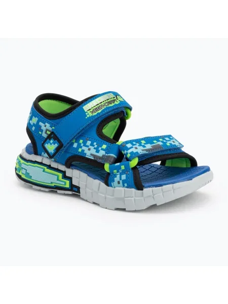 Детски сандали SKECHERS Mega Splash черни/сини/лайм черно