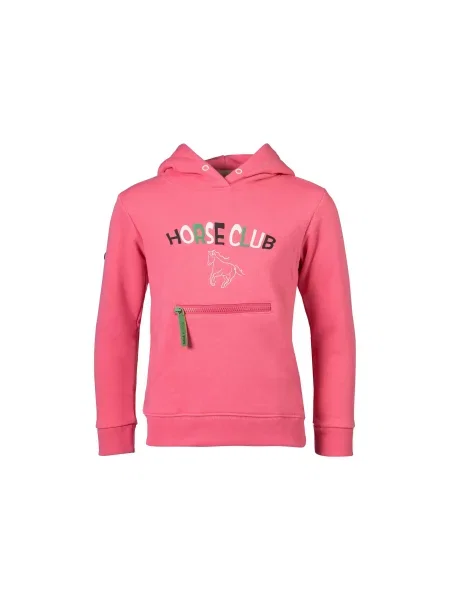 Dziewczęca jeździecka bluza z kapturem HKM Kids Maui różowa