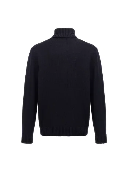 Sweter z golfem Zanone do golfa niebieski
